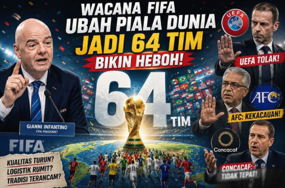FIFA Akan Evaluasi Perluasan Piala Dunia 64 Tim Usai 2026