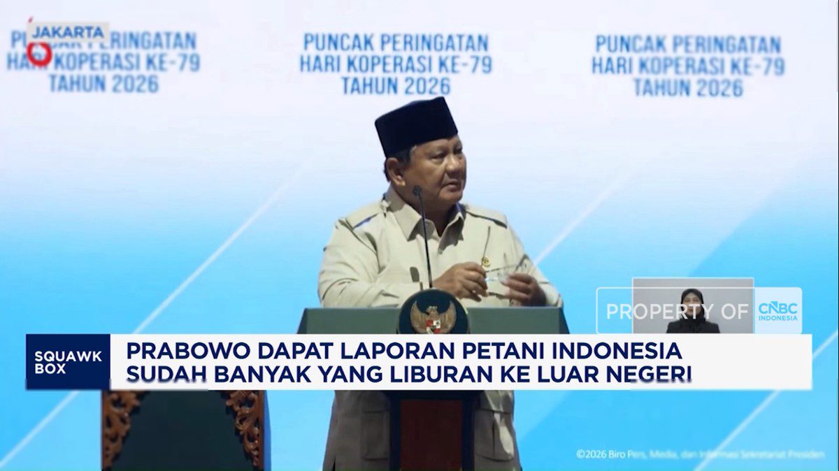 Petani RI Kini Mampu Liburan ke Luar Negeri, Prabowo Soroti Perubahan Daya